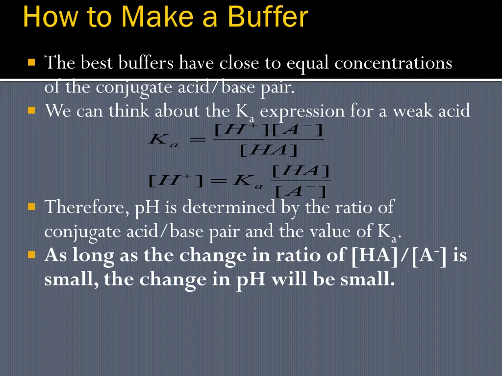 the best buffers have close to equal