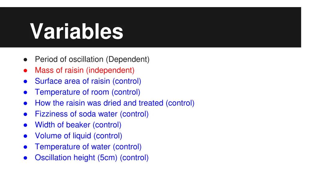 variables