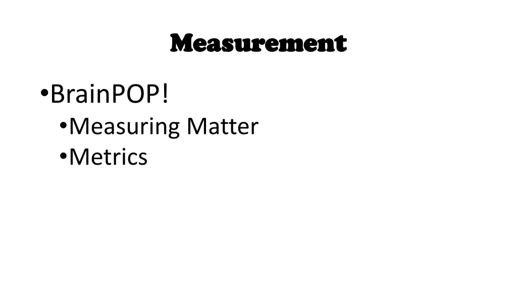 measurement measurement