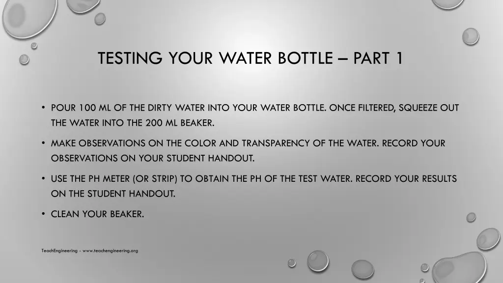 testing your water bottle part 1