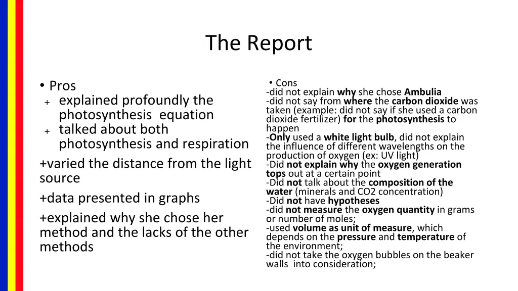 the report