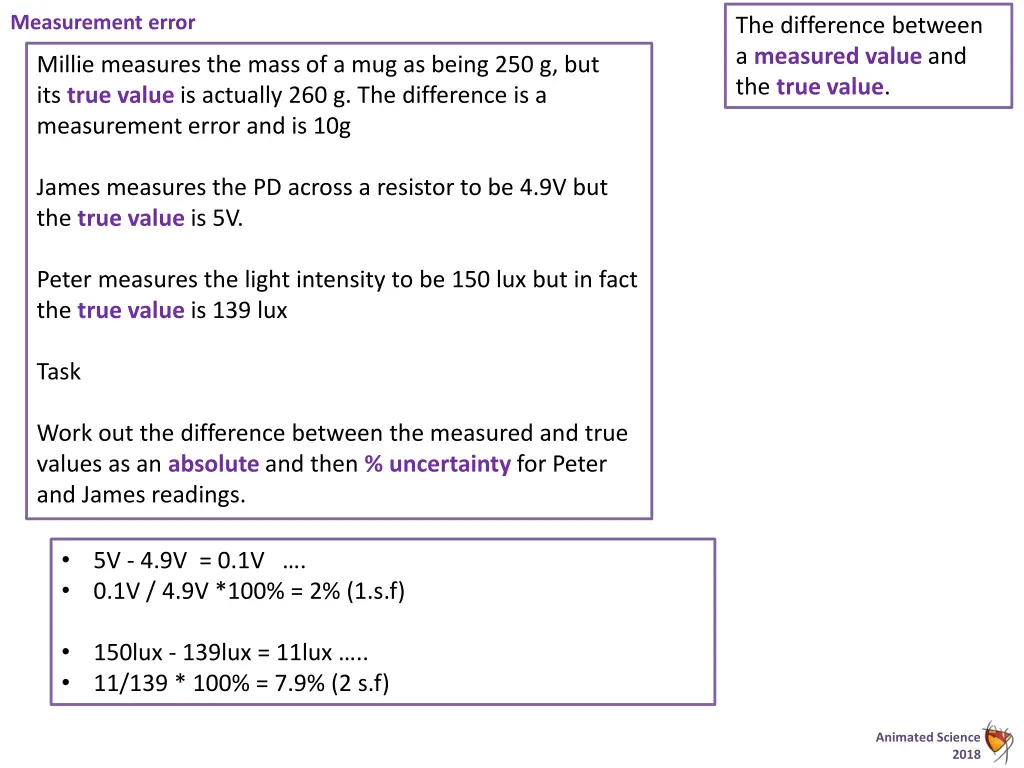 measurement error