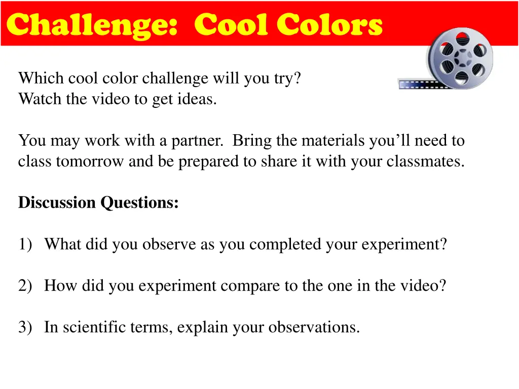 challenge cool colors