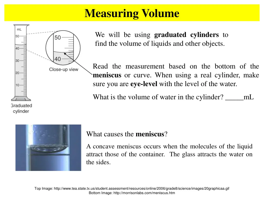 measuring volume