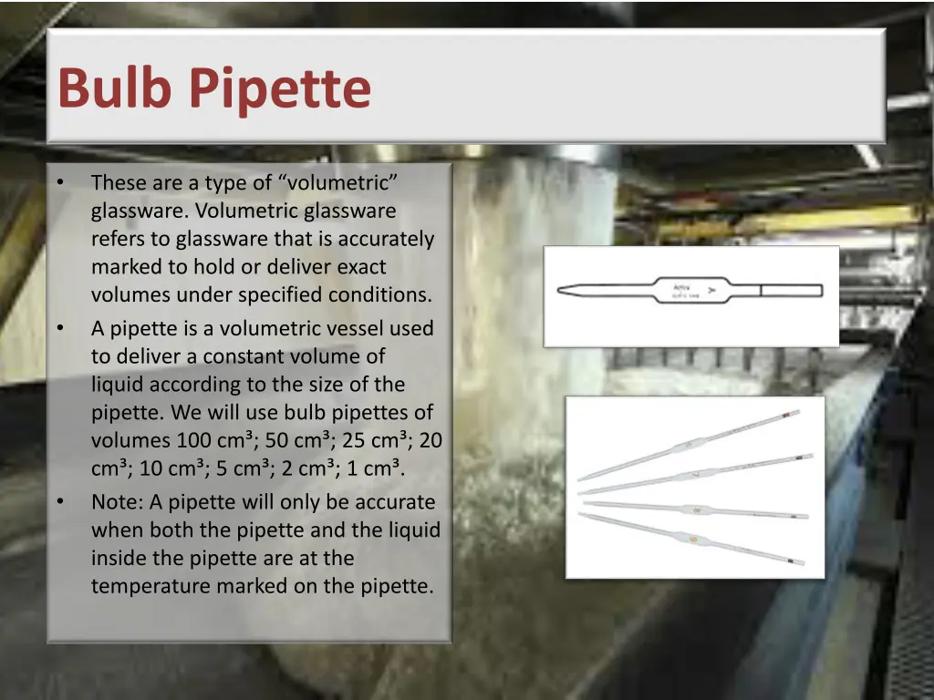 bulb pipette