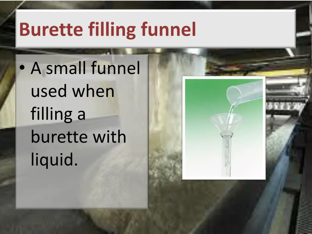 burette filling funnel