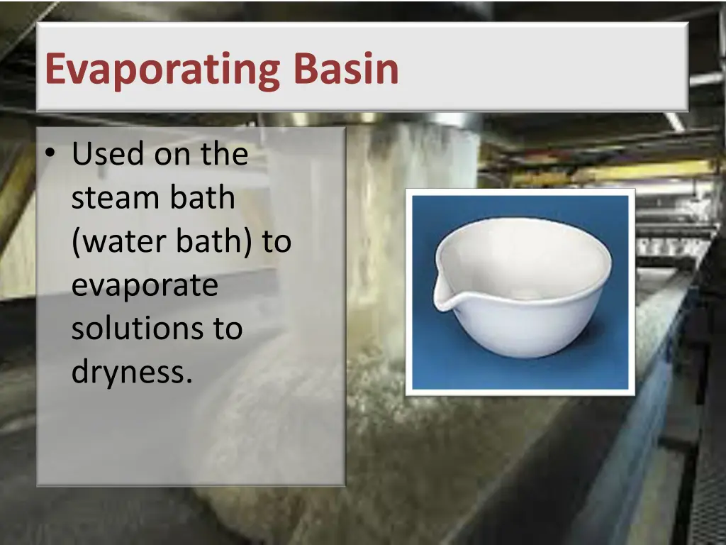 evaporating basin