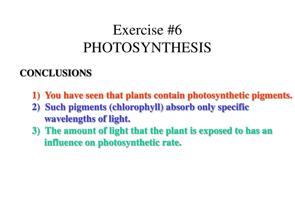 exercise 6 photosynthesis 10