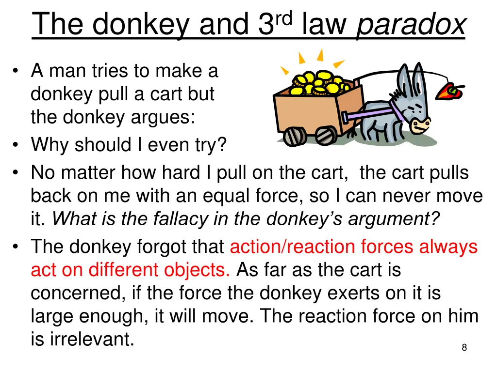 the donkey and 3 rd law paradox