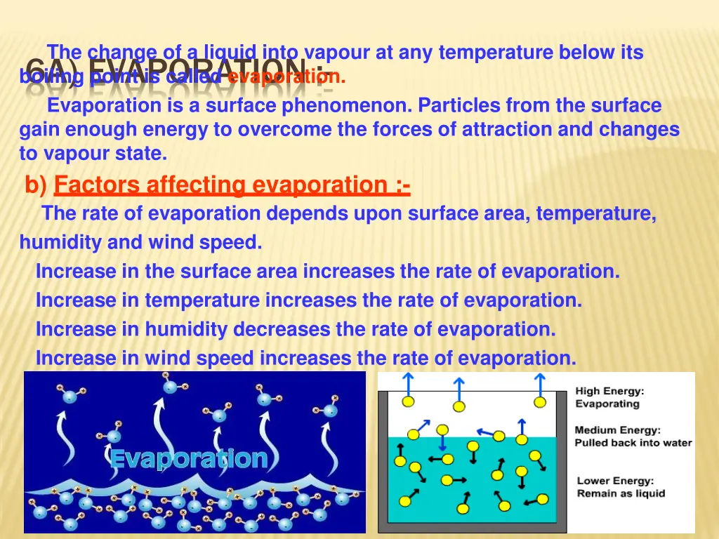 the change of a liquid into vapour