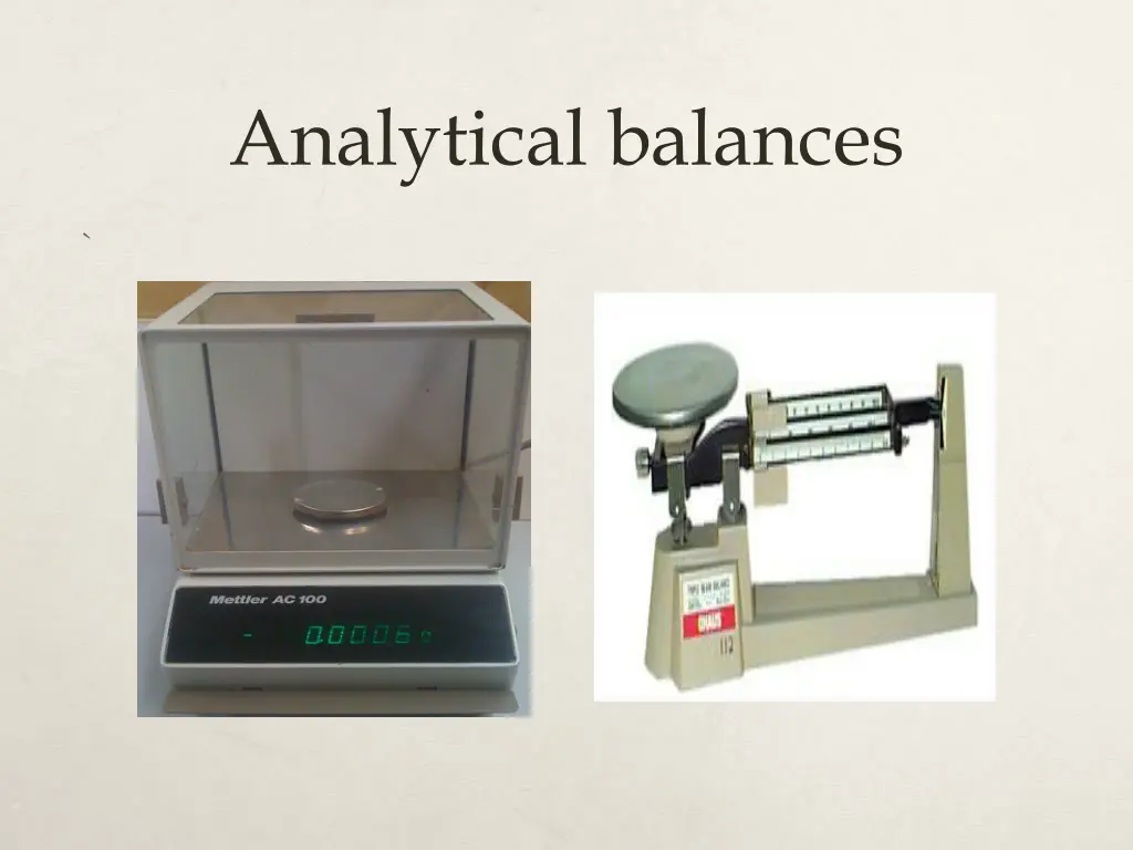 analytical balances