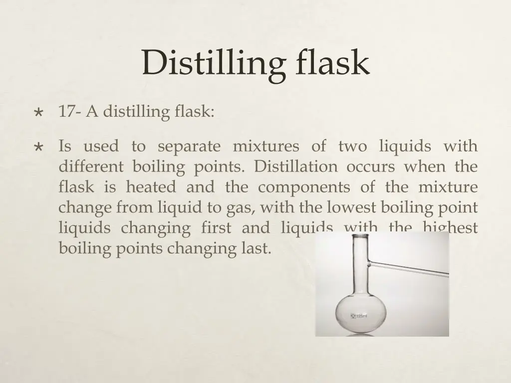 distilling flask