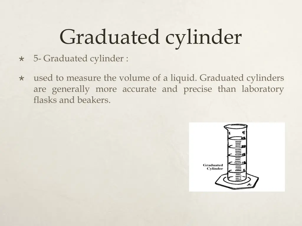 graduated cylinder 5 graduated cylinder