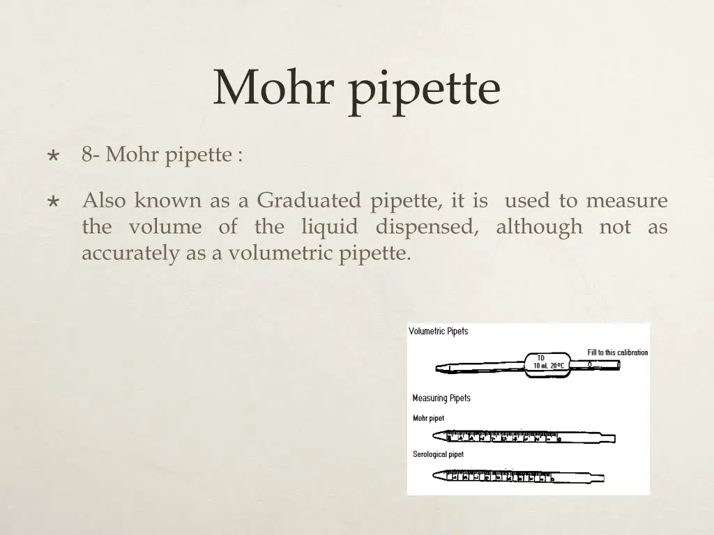 mohr pipette