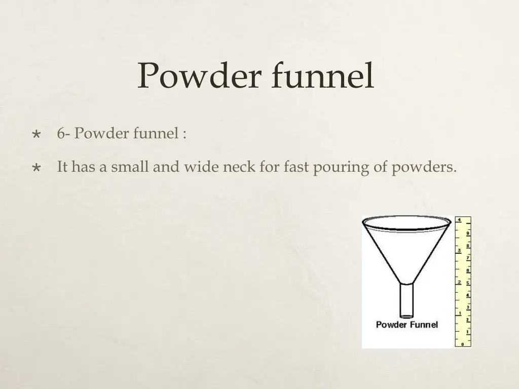 powder funnel