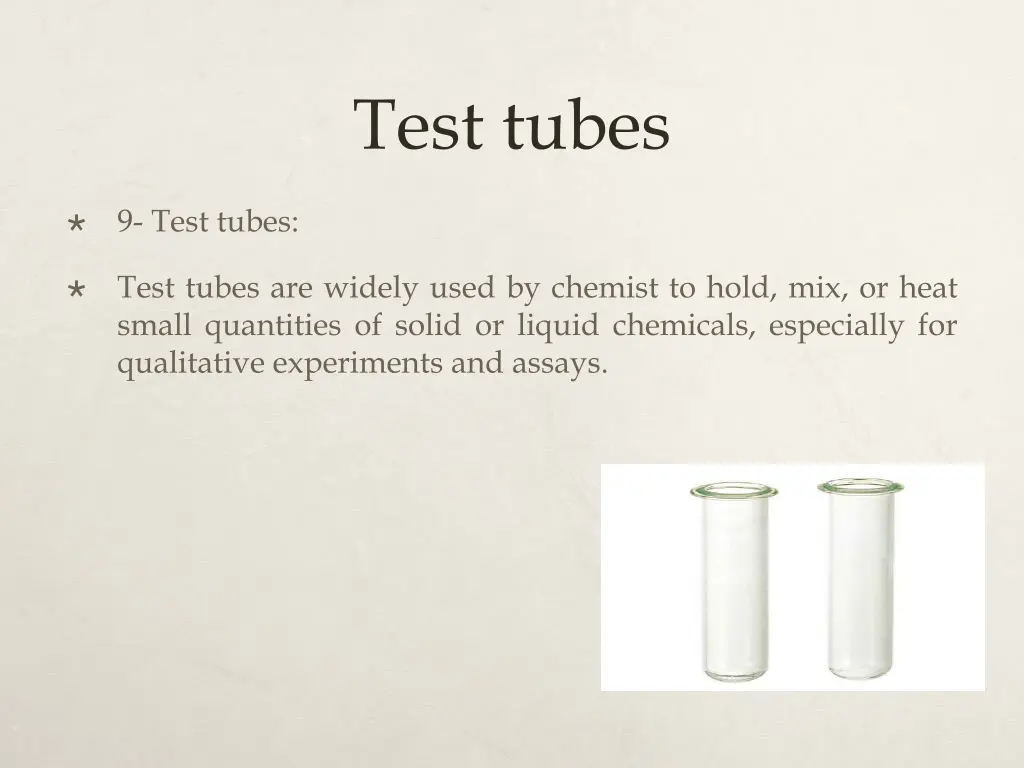 test tubes