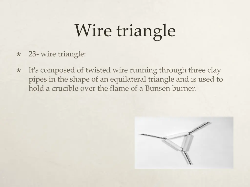 wire triangle