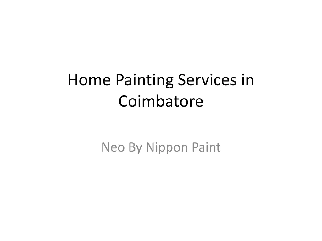 home painting services in coimbatore