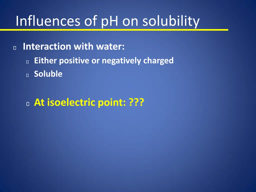 influences of ph on solubility 1