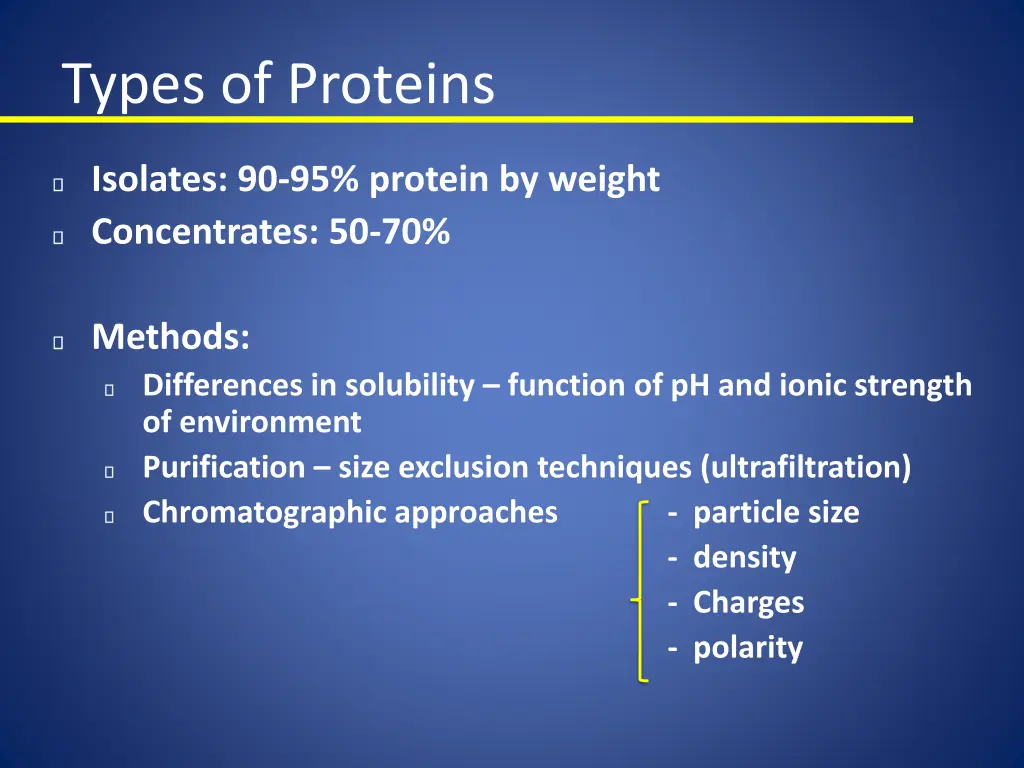 types of proteins