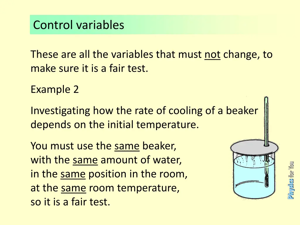 control variables 1