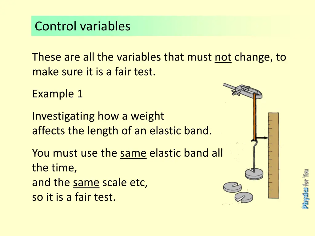 control variables