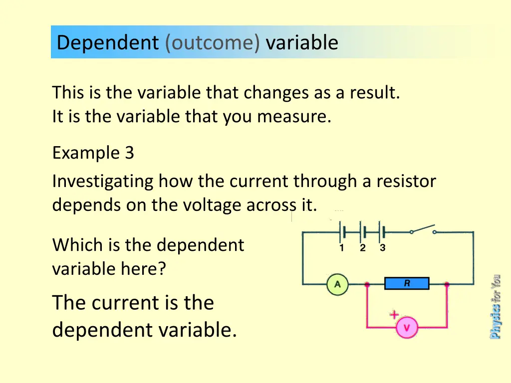 dependent outcome variable 2