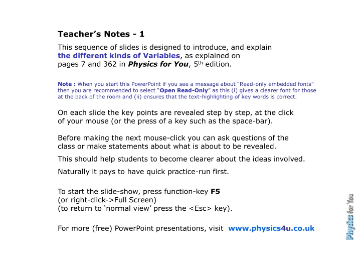 teacher s notes 1