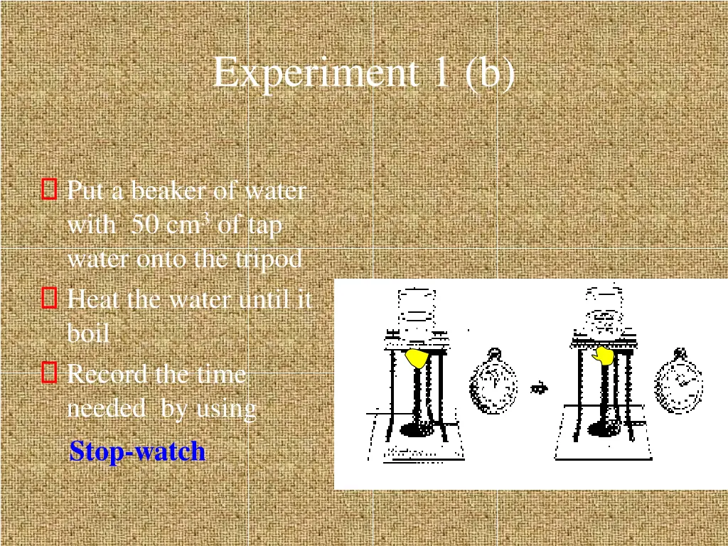 experiment 1 b