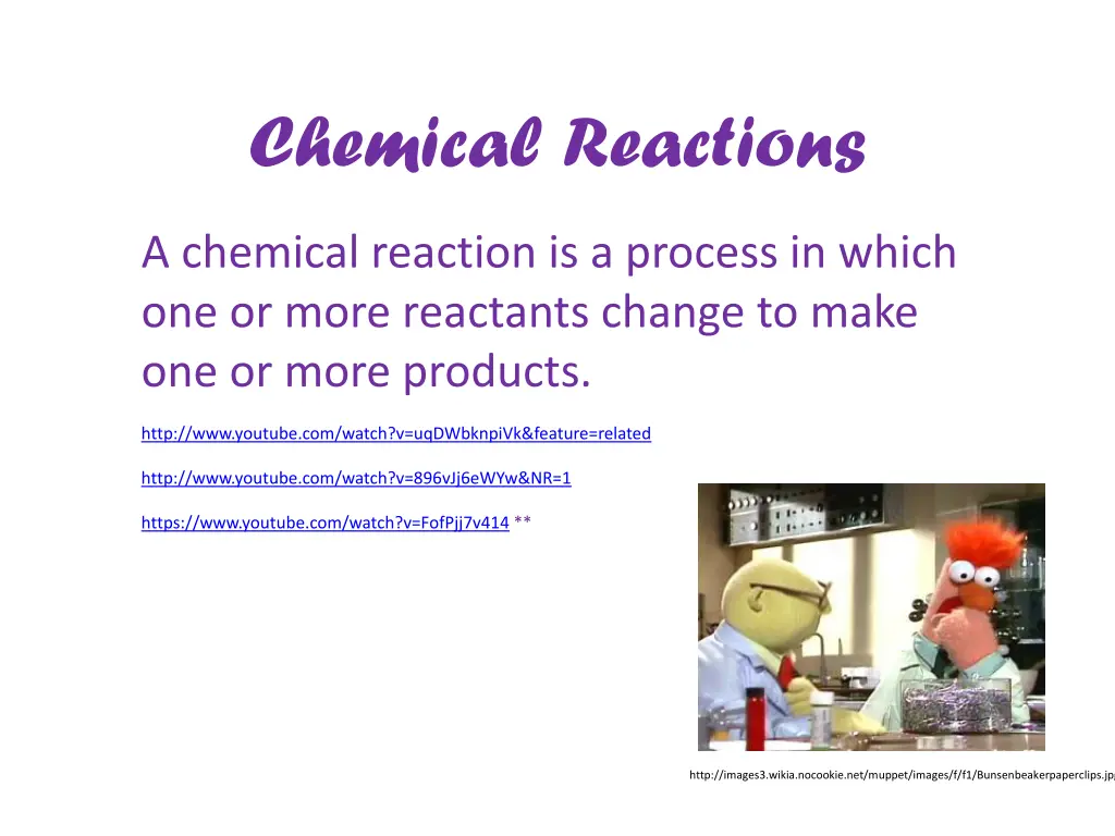 chemical reactions