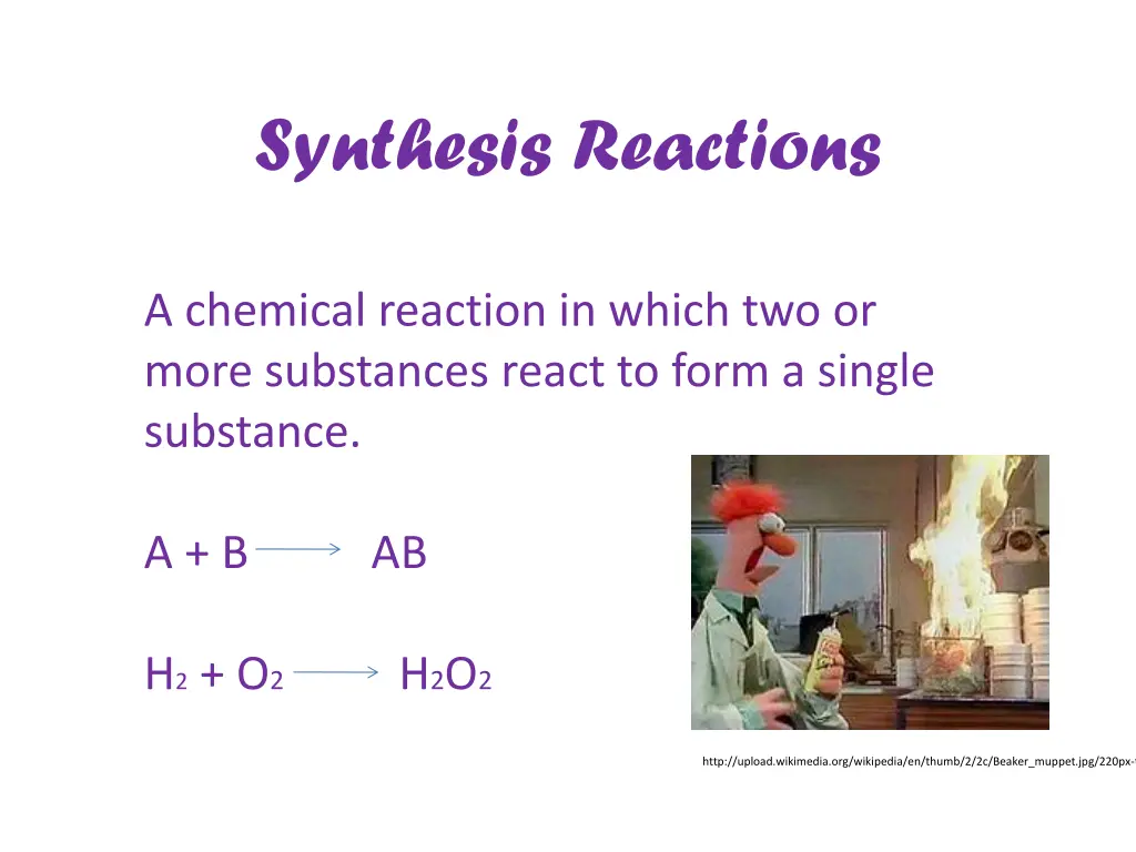 synthesis reactions