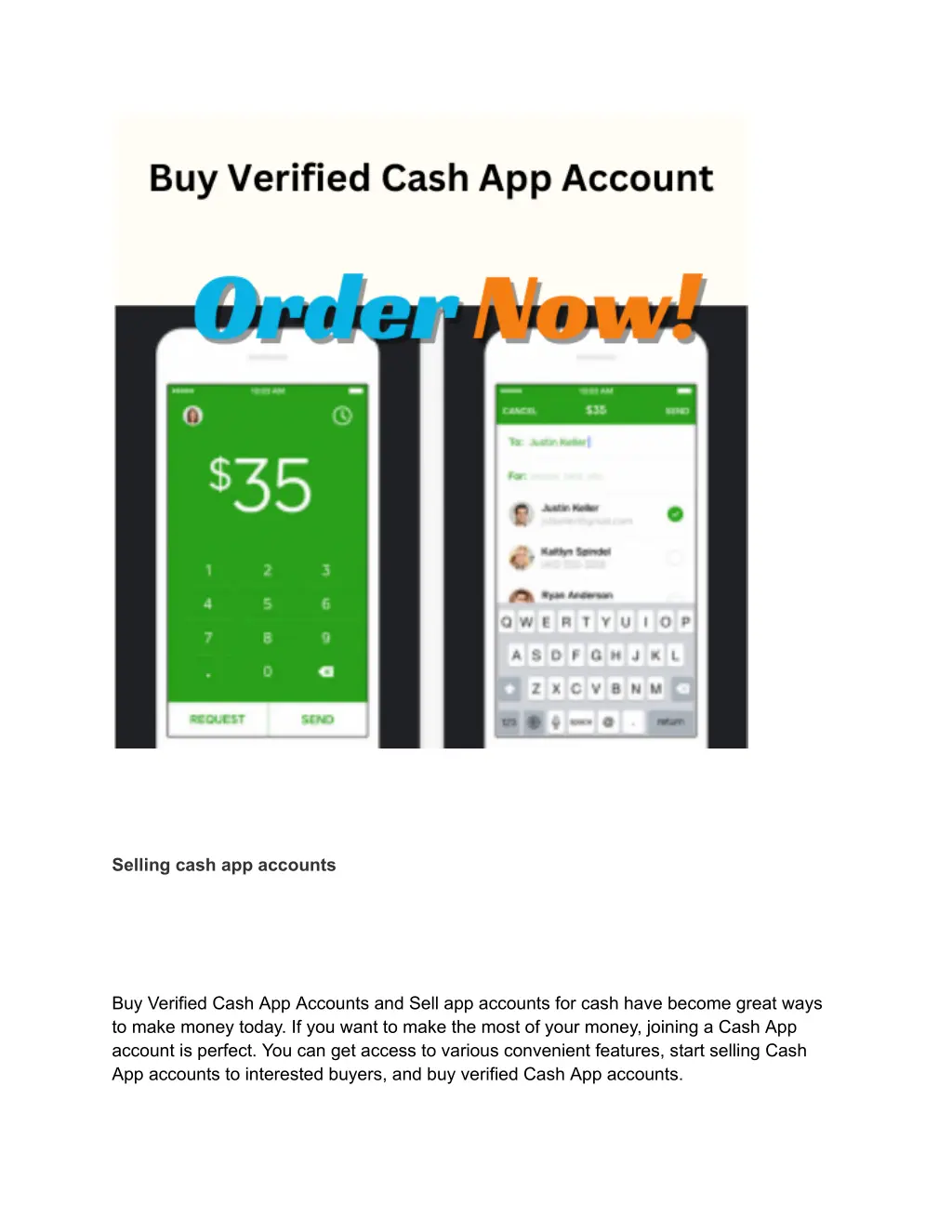 selling cash app accounts