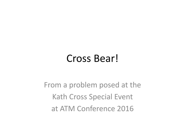 cross bear