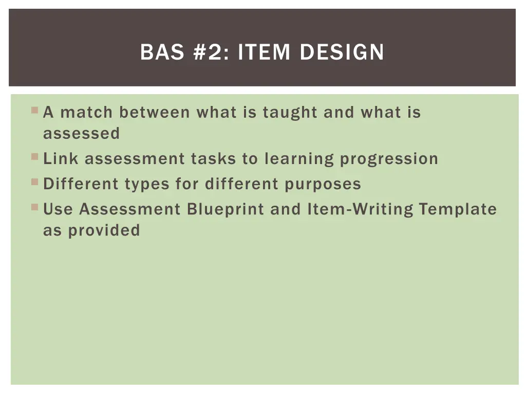 bas 2 item design