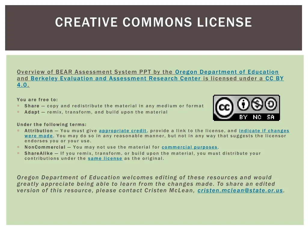 creative commons license