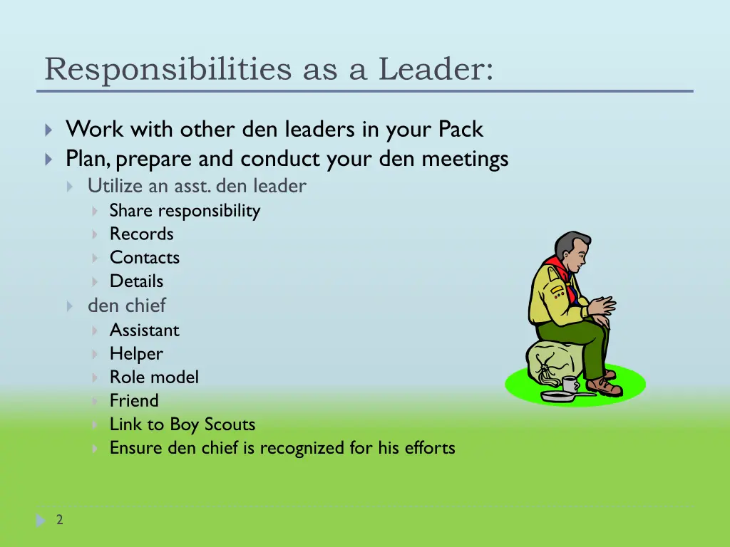 responsibilities as a leader