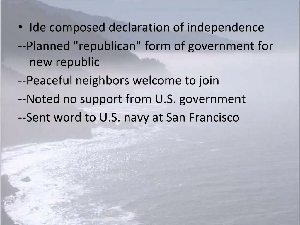 ide composed declaration of independence planned