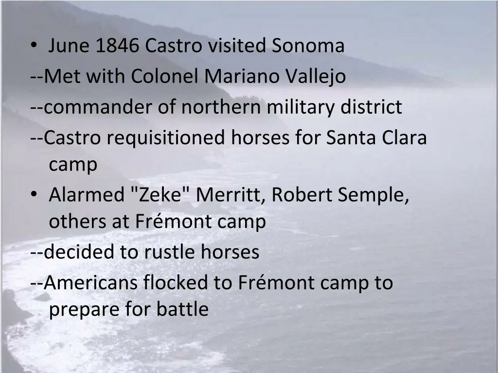 june 1846 castro visited sonoma met with colonel