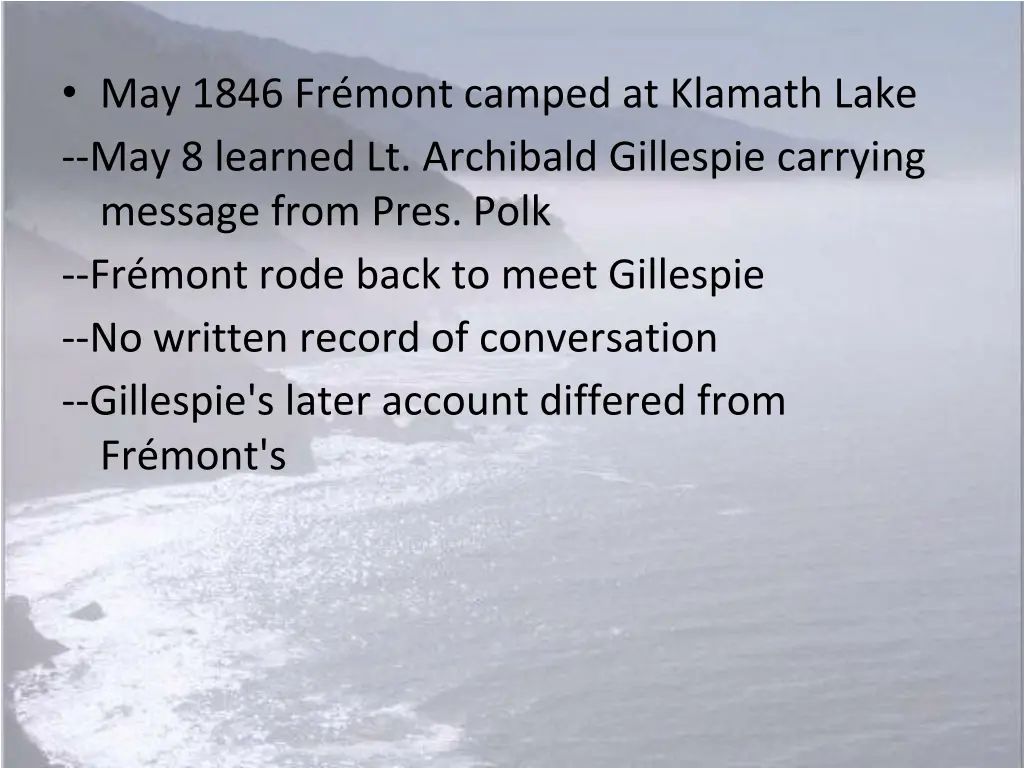 may 1846 fr mont camped at klamath lake