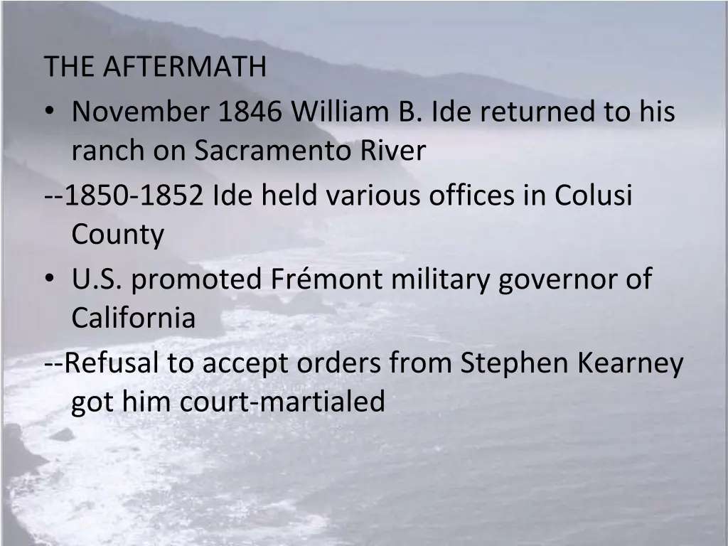 the aftermath november 1846 william