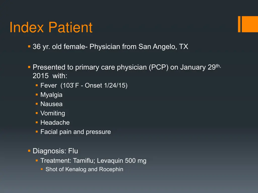 index patient