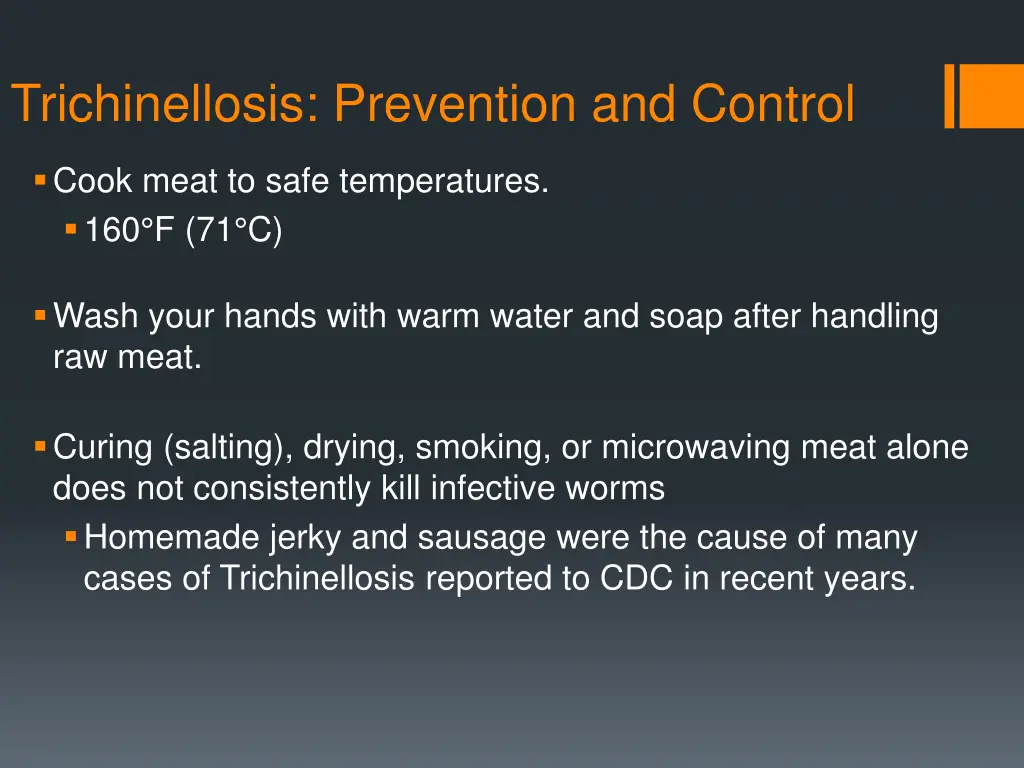 trichinellosis prevention and control