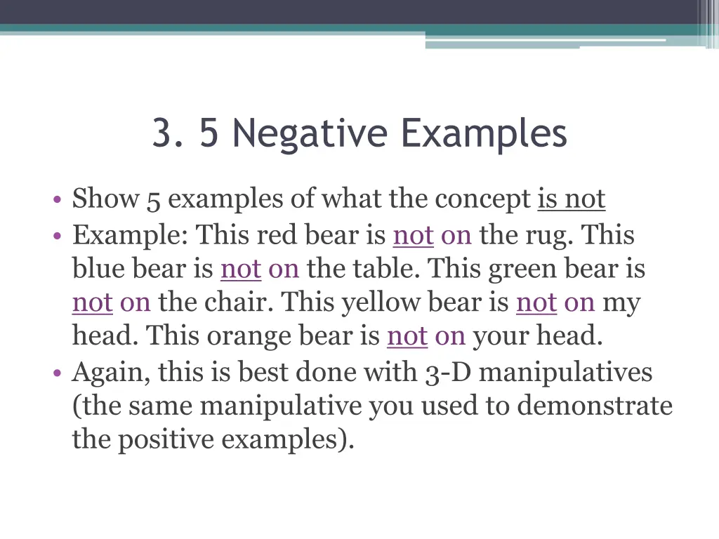 3 5 negative examples