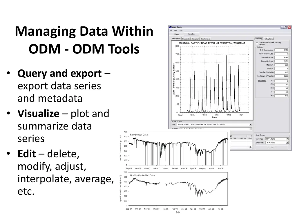 managing data within odm odm tools