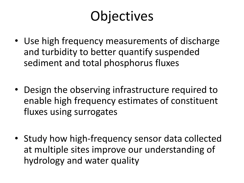 objectives