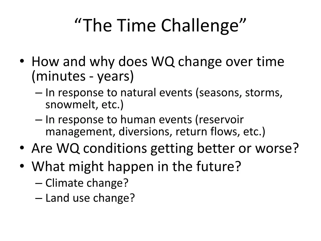 the time challenge