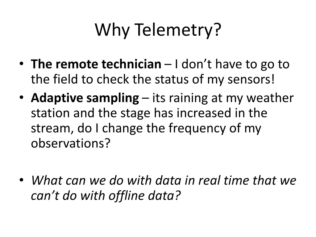 why telemetry