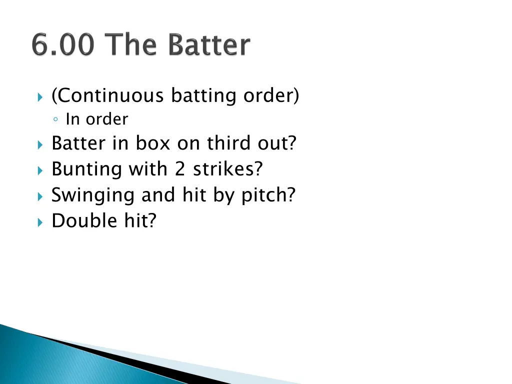 continuous batting order in order batter