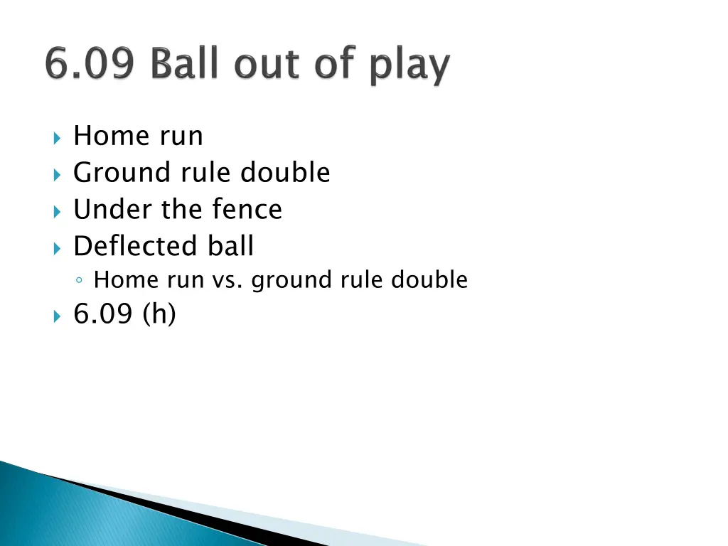 home run ground rule double under the fence