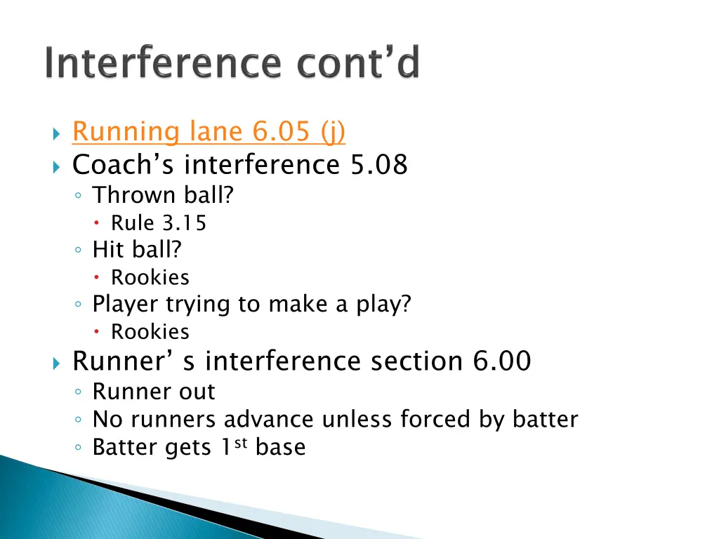 running lane 6 05 j coach s interference